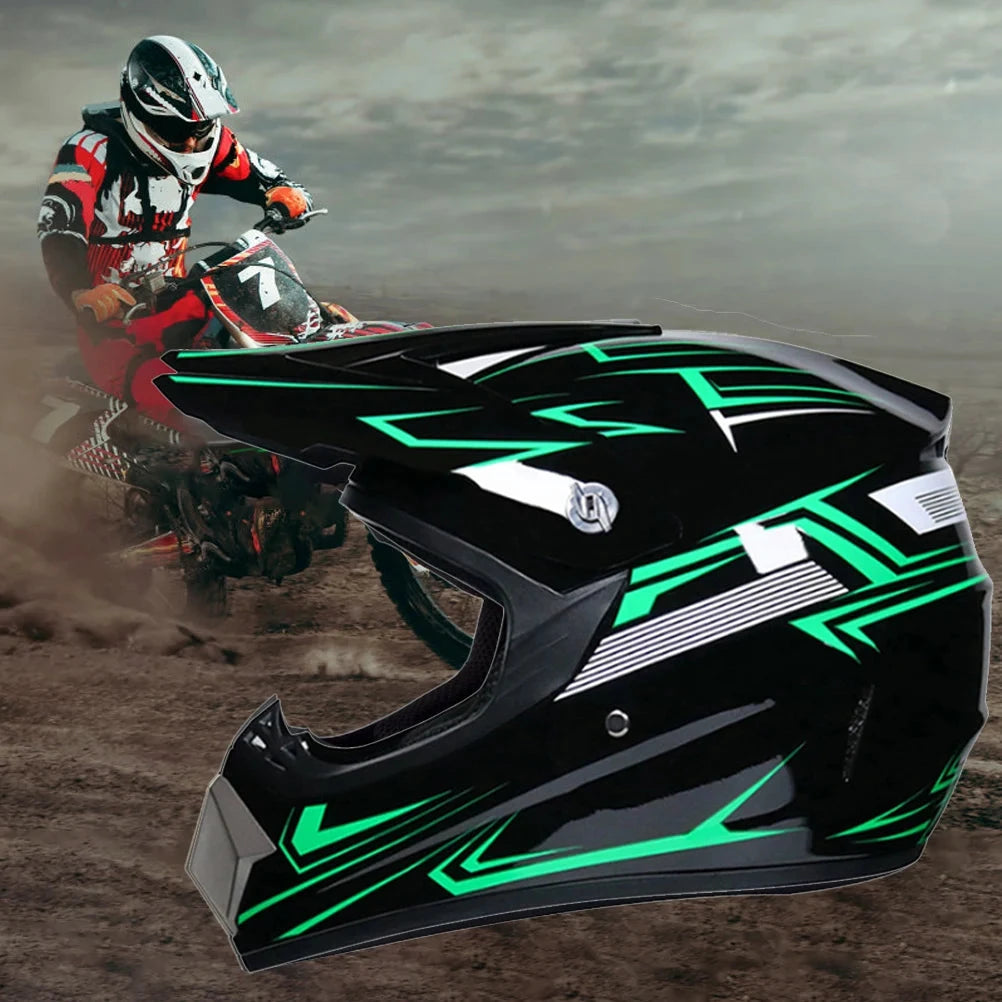 Aramox Full Face MTB Motorcycle Helmet Set With Goggles Gloves by superior interior and more