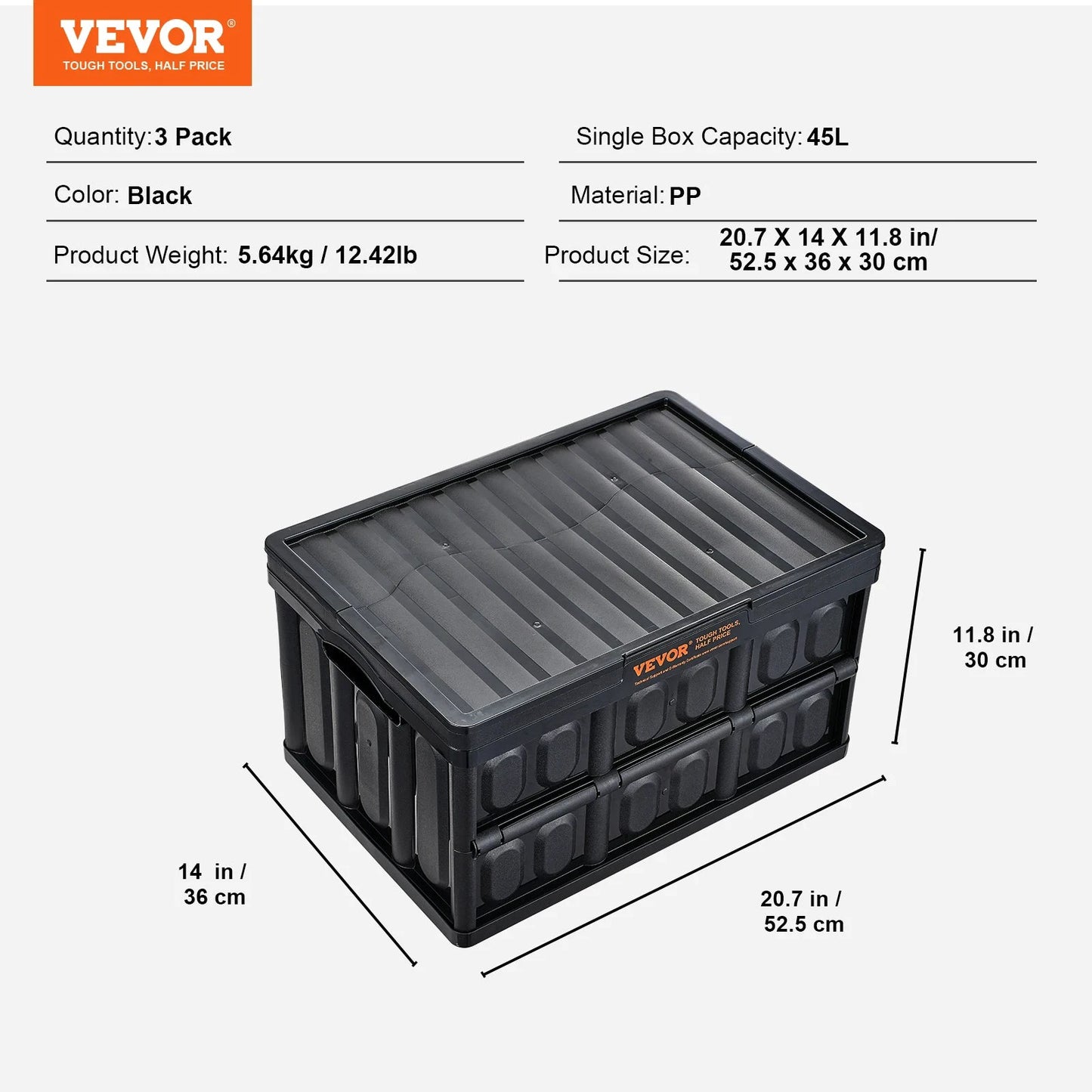 SucceBuy 3-Pack Collapsible Stackable Storage Bins With Lids For Garage by superior interior and more