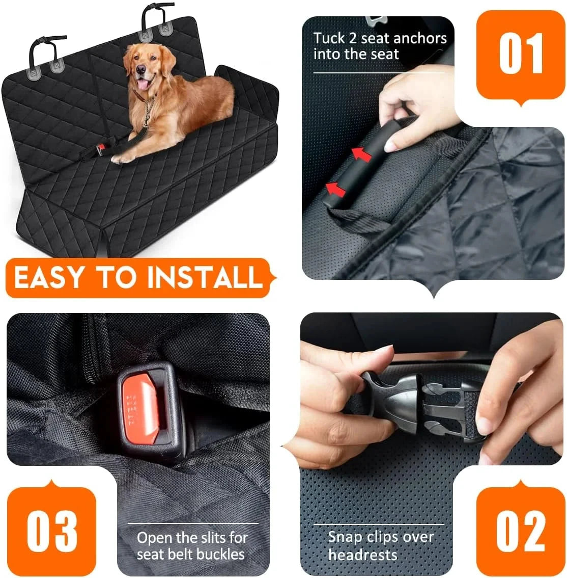 Dog Car Seat Cover Back Seat Waterproof Non Slip Protector by superior interior and more