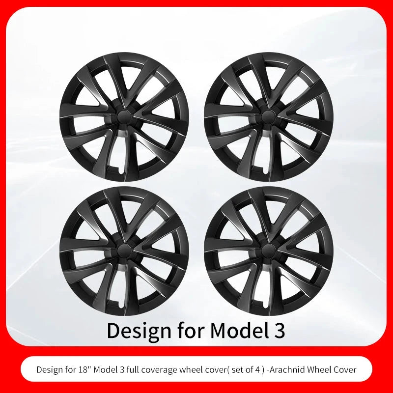 MOTENIO Arachnid Style Wheel Covers for Tesla Model 3 Hubcaps by superior interior and more