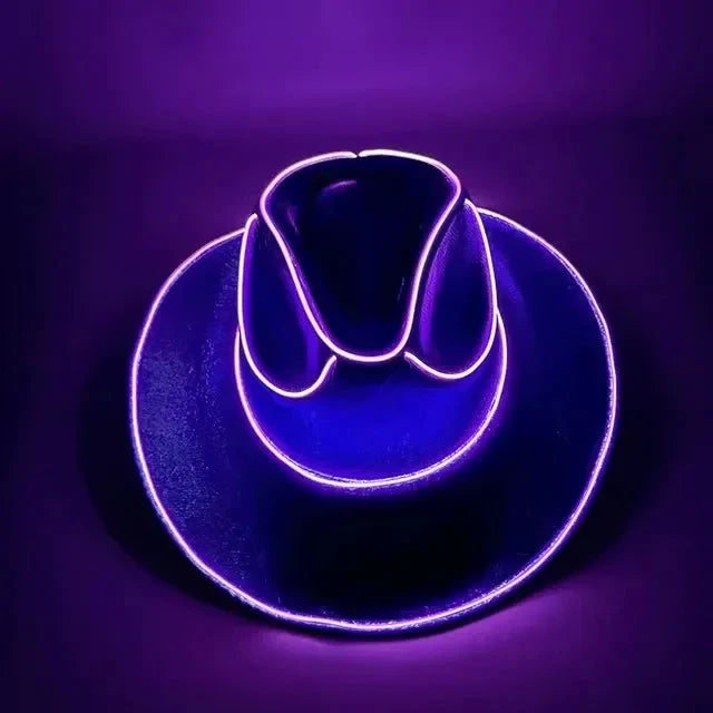 LED Light Up Cowboy Cowgirl Hat For Party Dancing Fun by superior interior and more
