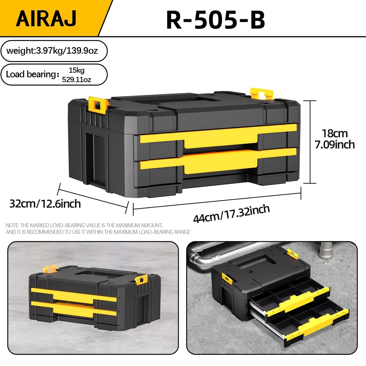 AIRAJ Stackable Rolling Tool Box Organizer With Drawers by superior interior and more