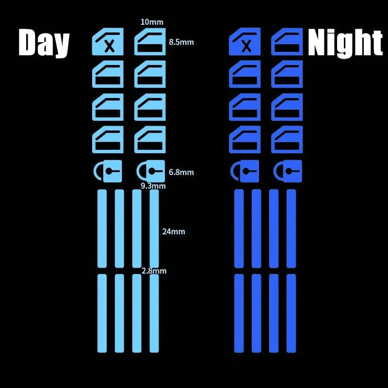 Hign-Concerned 18Pcs Luminous Car Window Lift Button Stickers Interior Decals by superior interior and more