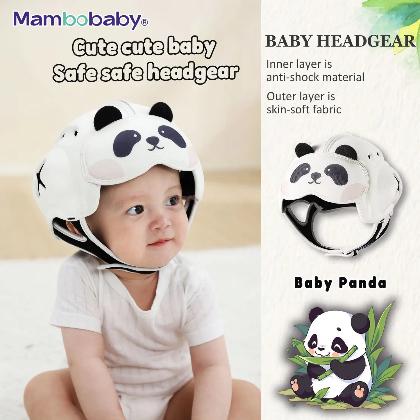 Mambobaby Safe Anti Shock Baby Helmet For Toddler Head Protection