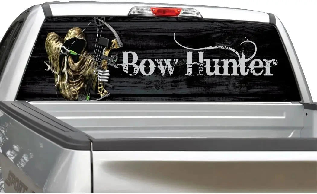 Bow Hunter Grim Reaper Rear Window Decal For Trucks And SUVs by superior interior and more