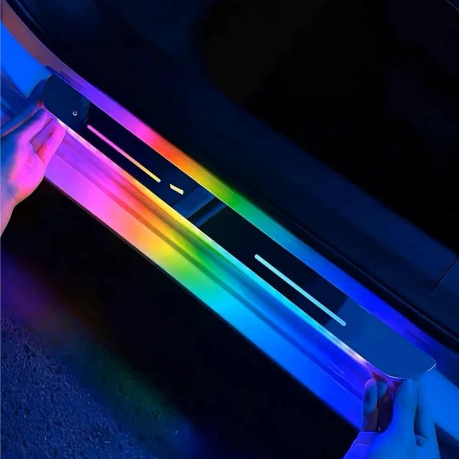 Hign-concerned Car Door Sill Plate LED Lights Auto-Sensing Door Lamp by superior interior and more