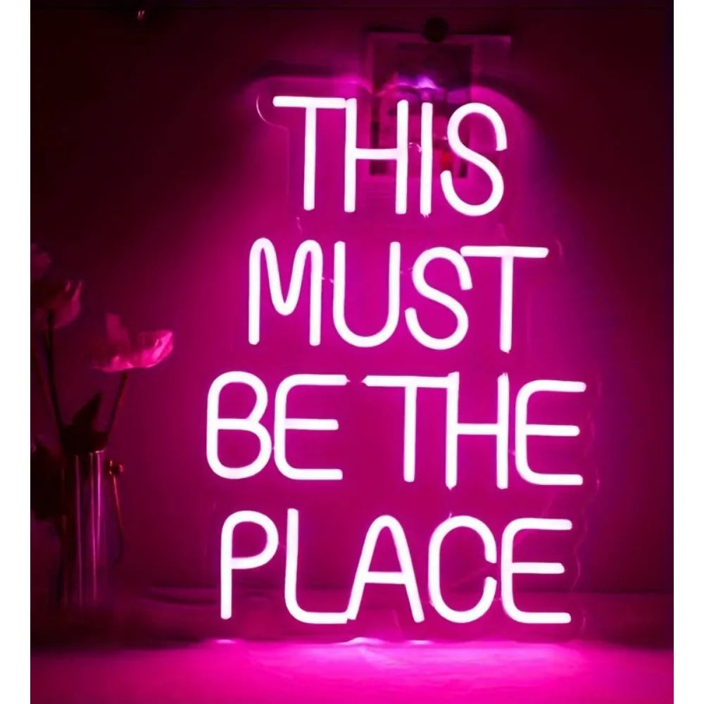 Hign-concerned Neon Lights This Must Be The Place Decor
