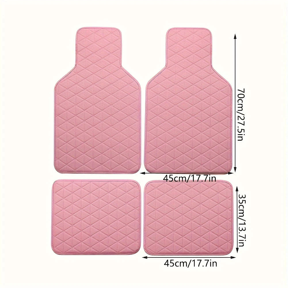 APWIKOGER PU Leather Car Mats Set Front Rear Waterproof Universal by superior interior and more