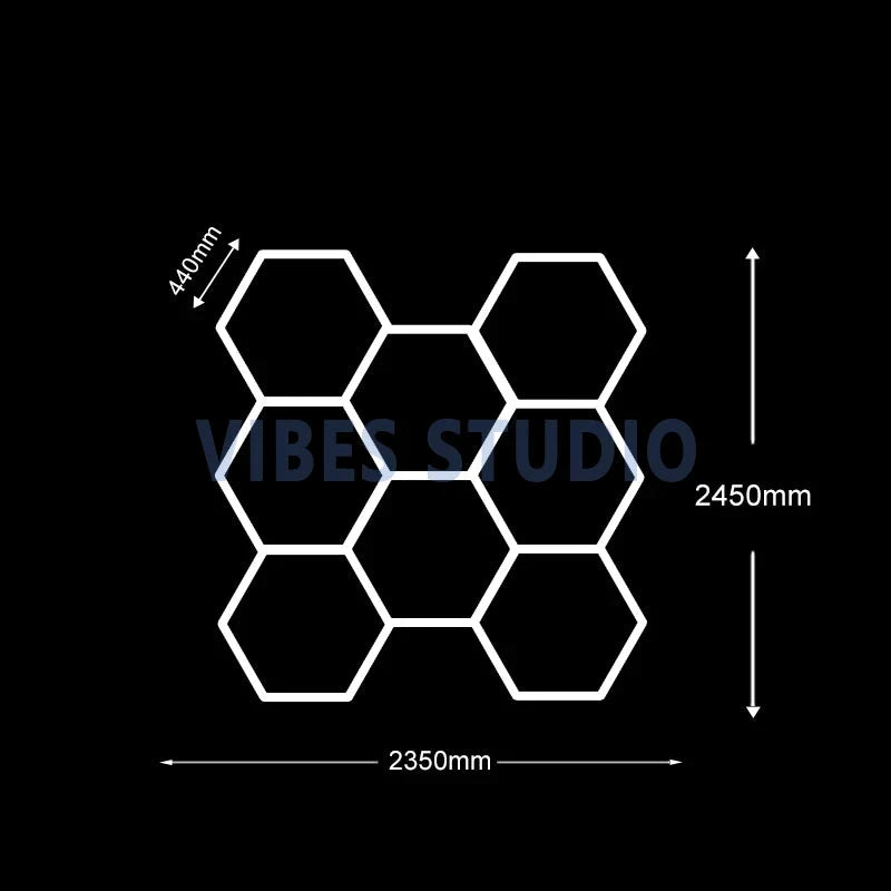 Hexagon LED Ceiling Light Tube for Garage and Workshop by superior interior and more