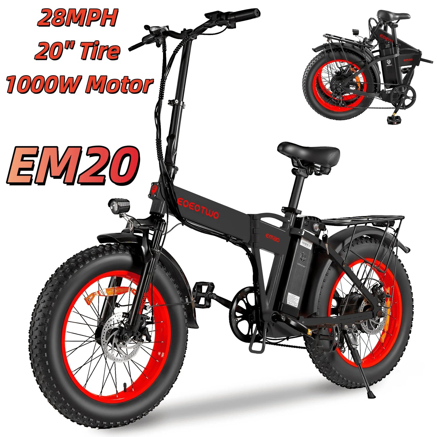 EOEOTWO E01 Electric Bike 1500W 34 MPH 60 Mile Range by superior interior and more