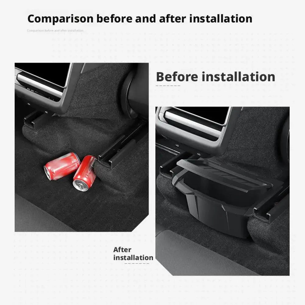 TPE Rear Seat Storage Box for Tesla MODEL Y Juniper Launch 2025-UP Organizer Center 2026 Bins Backseat Garbage Accessories by superior interior and more