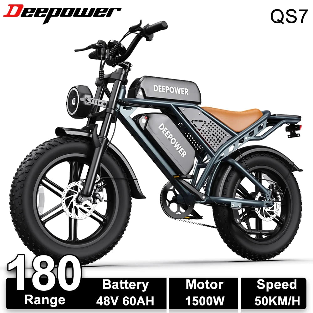Dual Battery 1500W All Terrain Electric Bike For Adults by superior interior and more