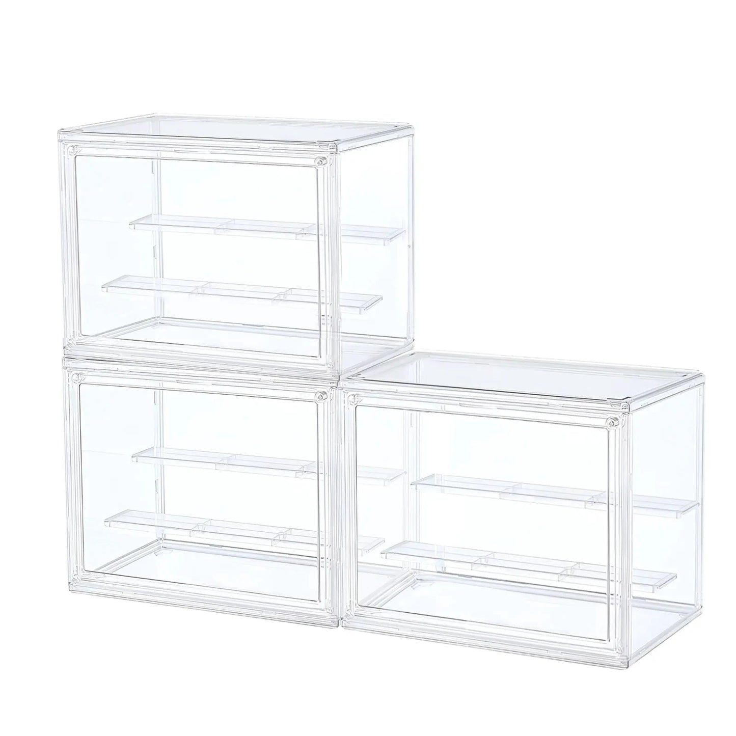 NONECN Dustproof Clear Stackable Display Box For Collectibles And Cosmetics by superior interior and more