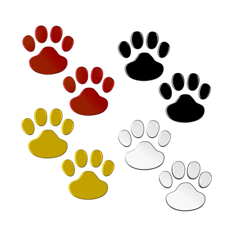 High-concerned Paw Prints 3D Car Decals For Cars And Motorcycles