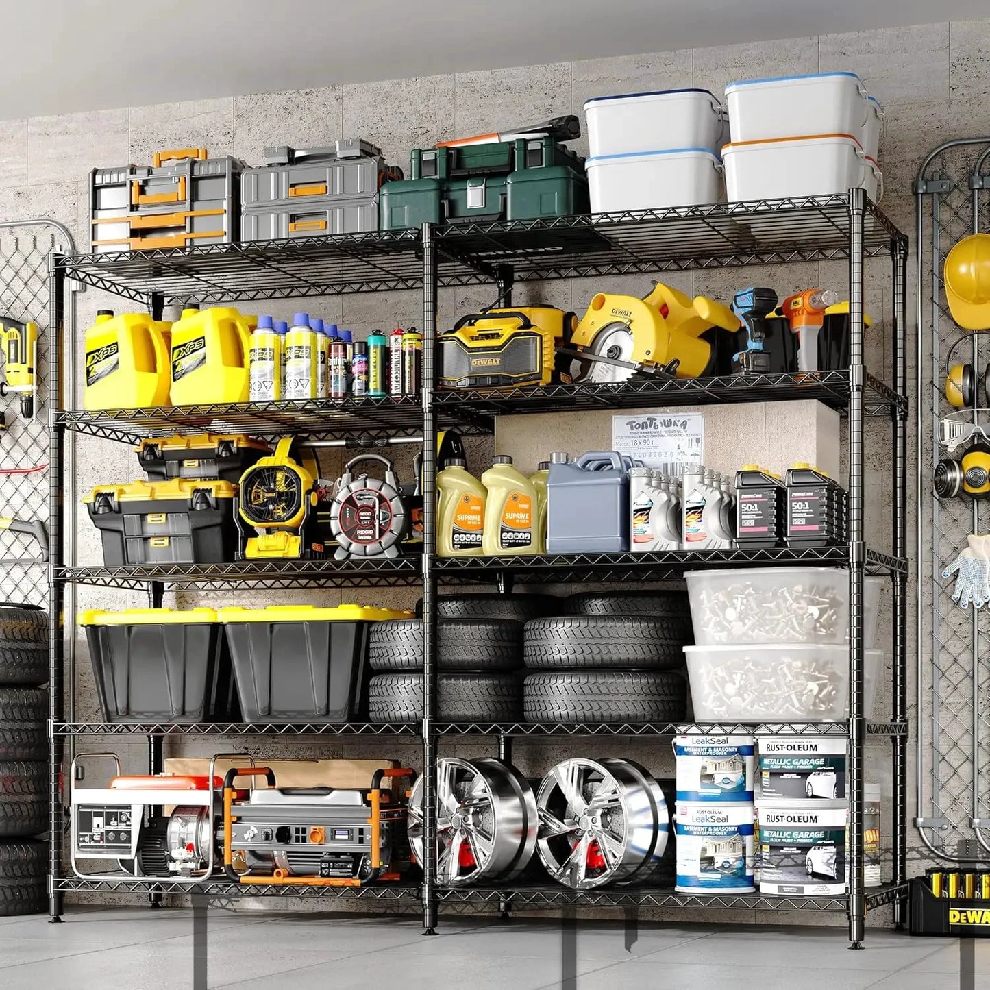 TWISTER.CK Heavy Duty 5-Tier Metal Storage Shelves For Kitchen Garage by superior interior and more