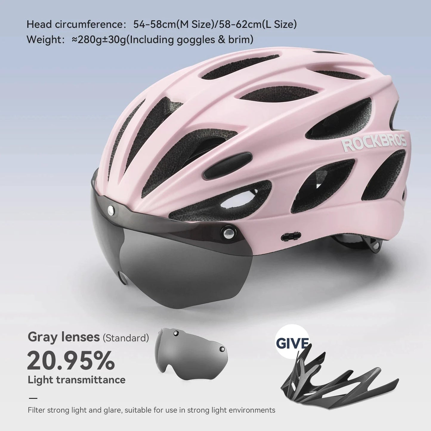 RockBros Lightweight Integrated Cycling Helmet With Goggles Men And Women by superior interior and more