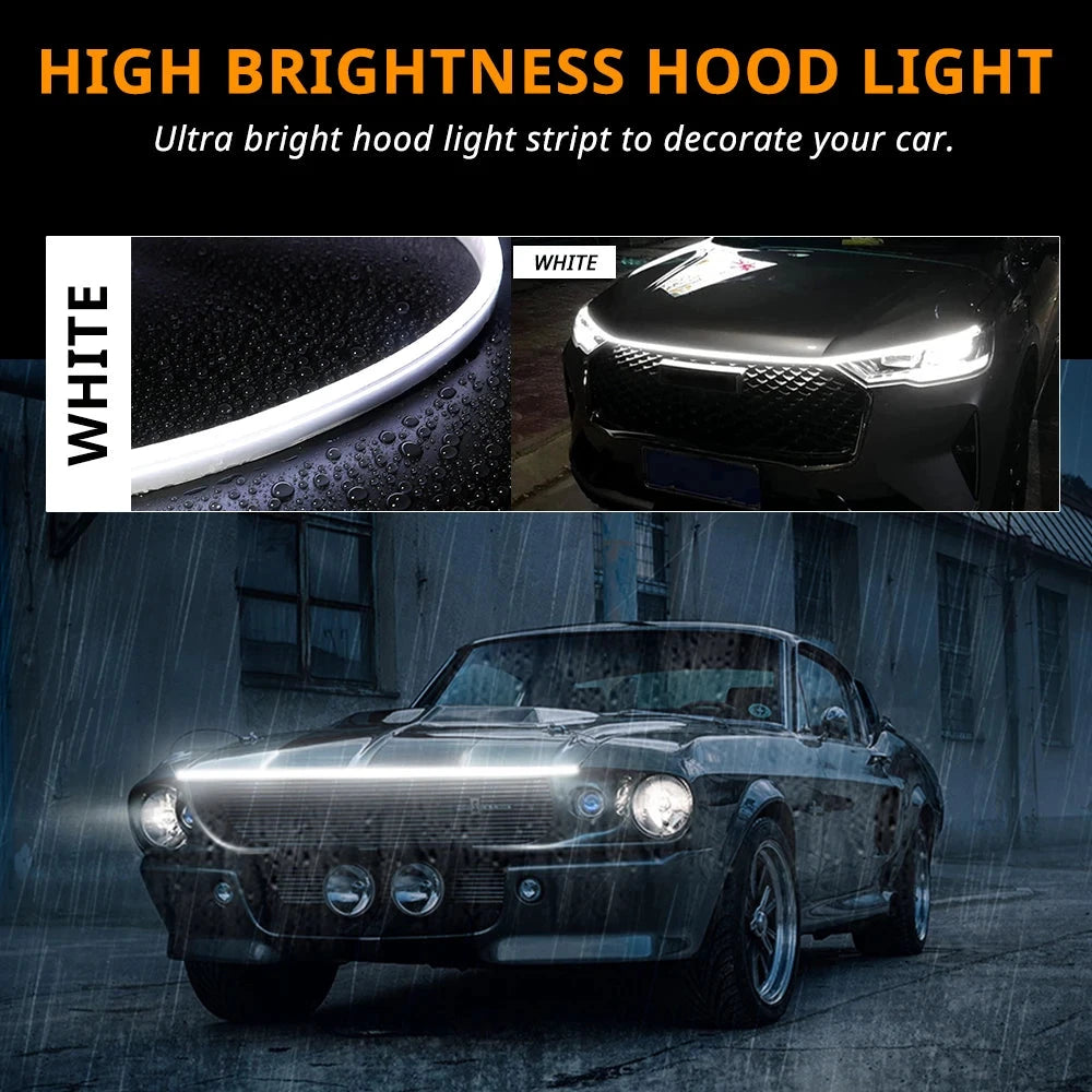 LED Car Hood Light Strip DRL Universal 12V Upgrade by superior interior and more