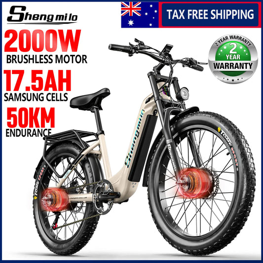 Shengmilo S600 2000W Dual Motor Fat Tire Electric Mountain Bike