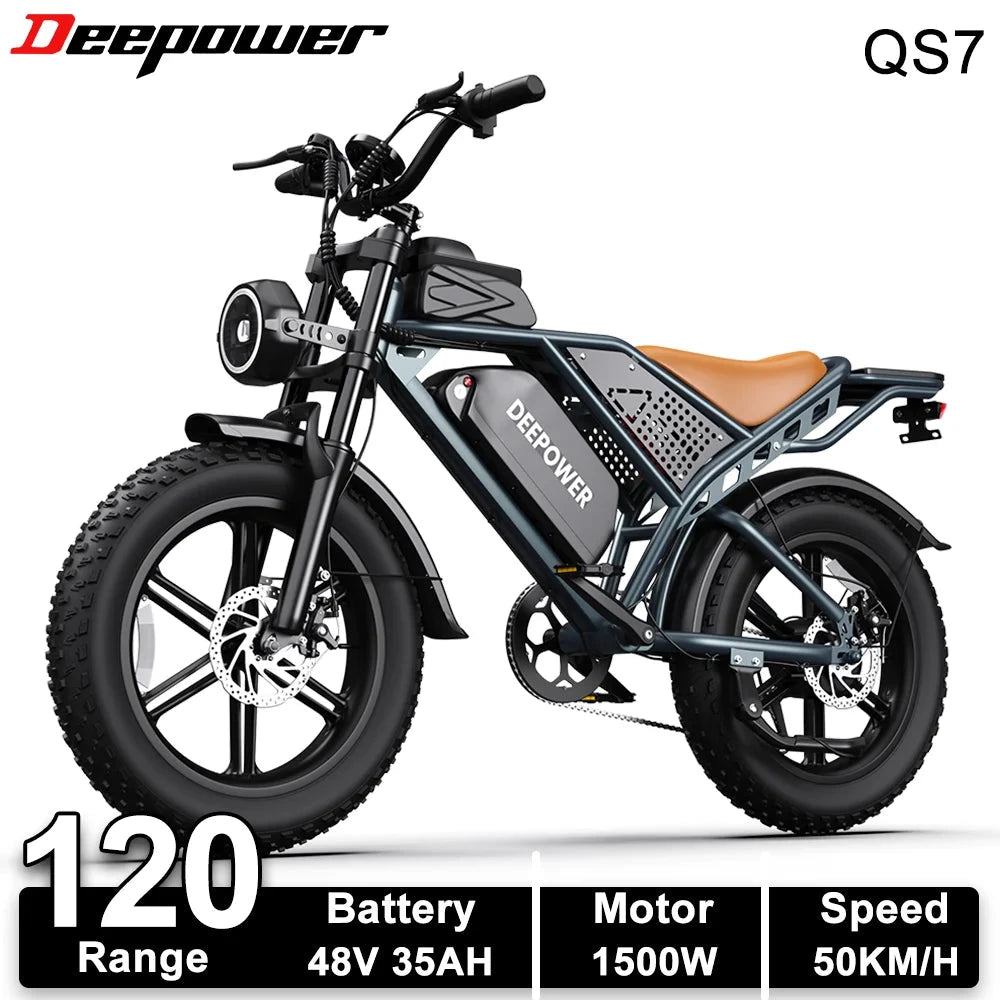 Dual Battery 1500W All Terrain Electric Bike For Adults by superior interior and more
