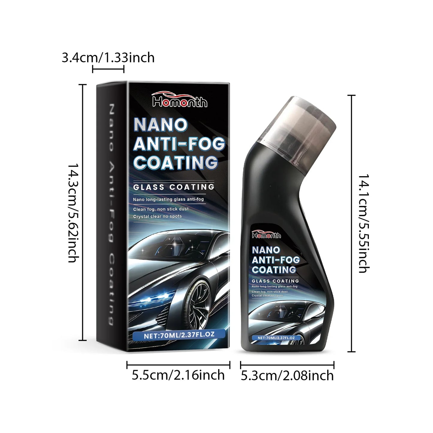 Homonth Windshield Coating Agent Clear Glass Antifog Rainproof