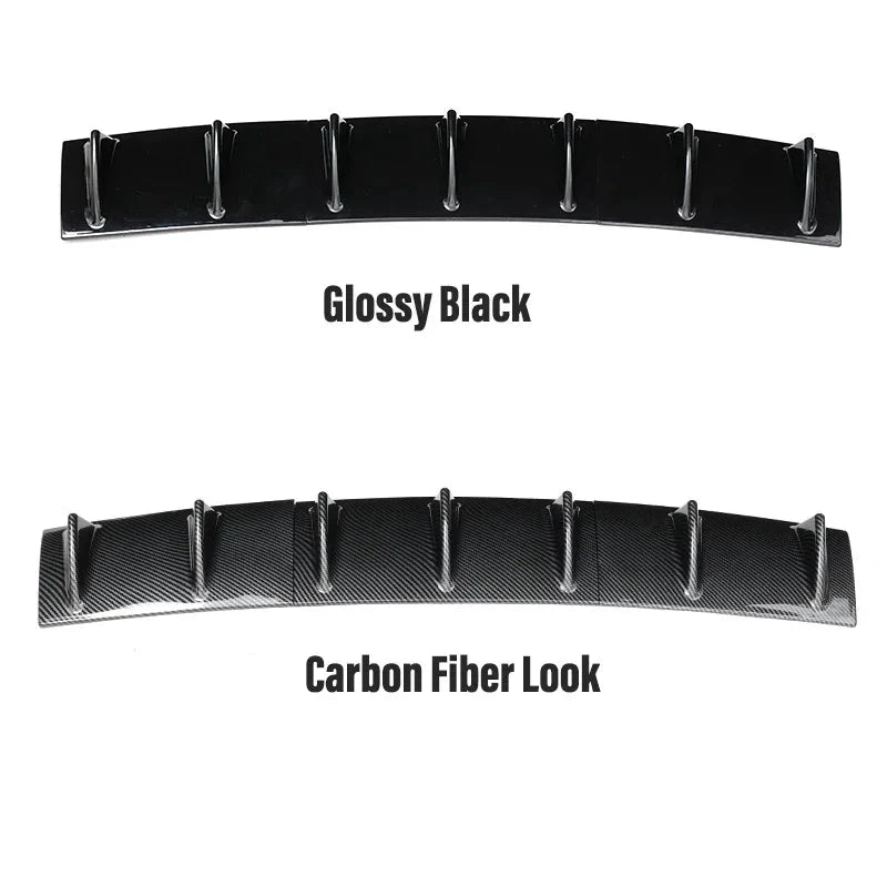 Universal Rear Bumper Spoiler Diffuser 7 Wing Shark Fin Lip by superior interior and more