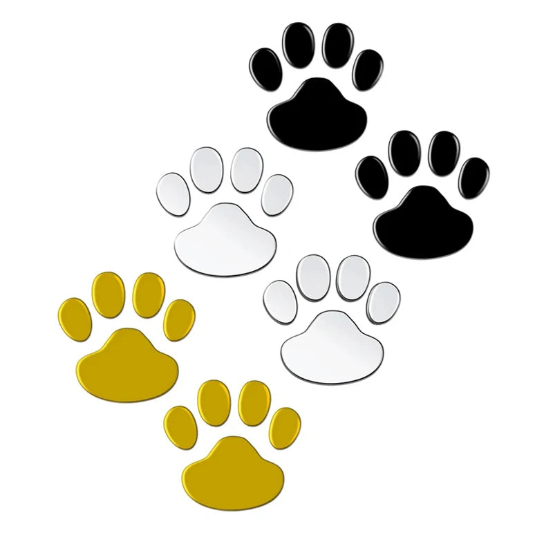 High-concerned Paw Prints 3D Car Decals For Cars And Motorcycles