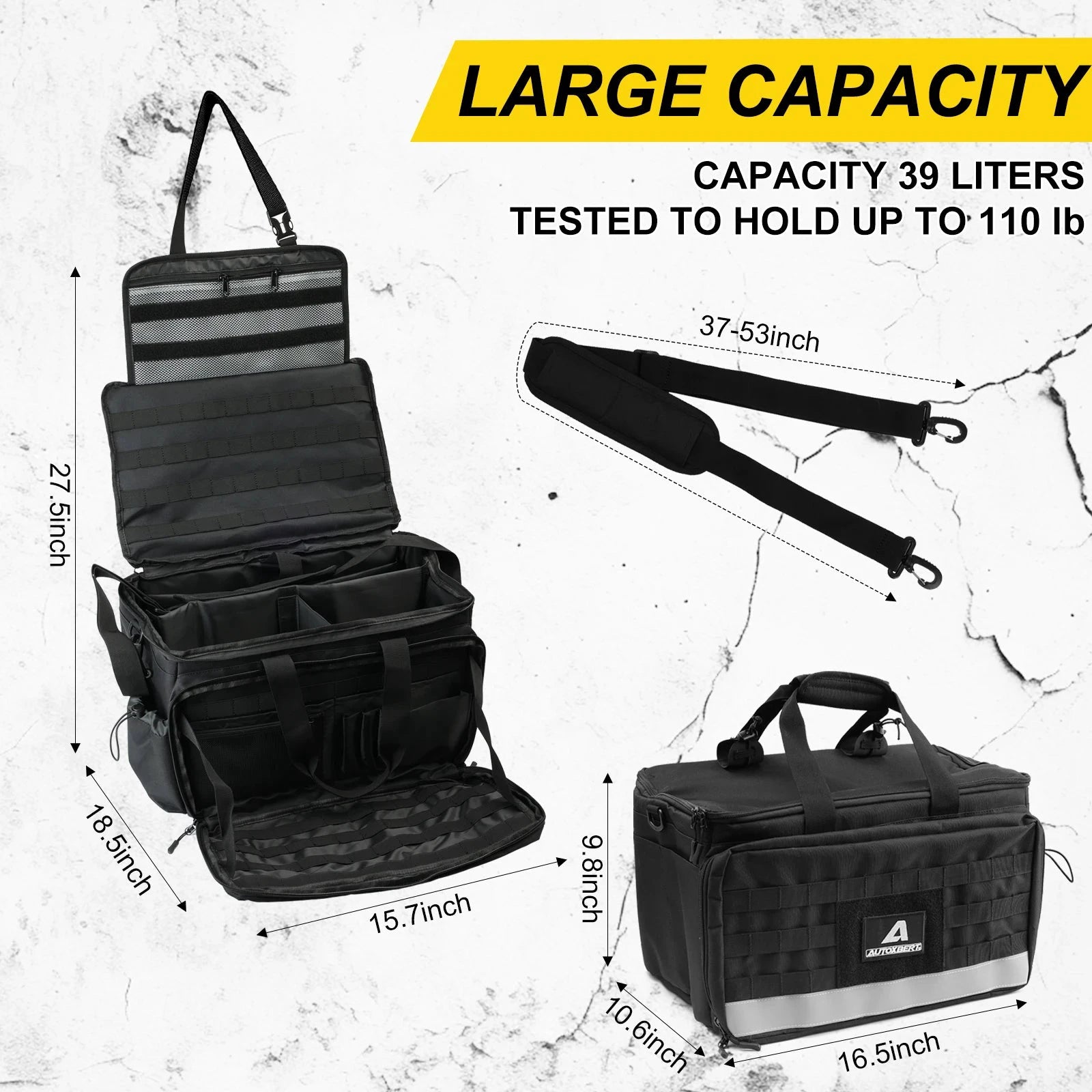 XUKEY Patrol Bag Organizer For Car Front Seat Tactical Gear by superior interior and more