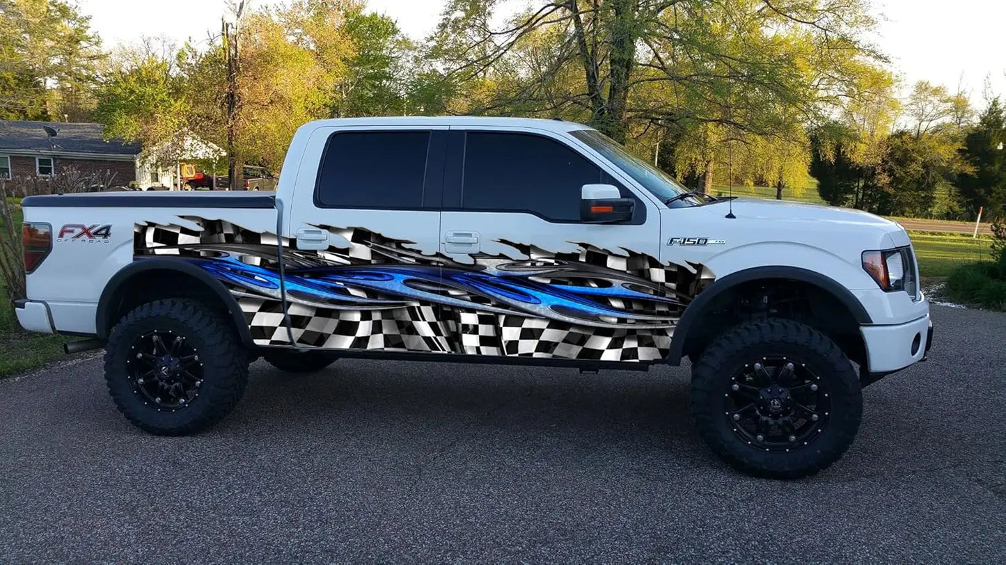 High-Concerned Tribal Racing Flag Vinyl Graphics for Cars