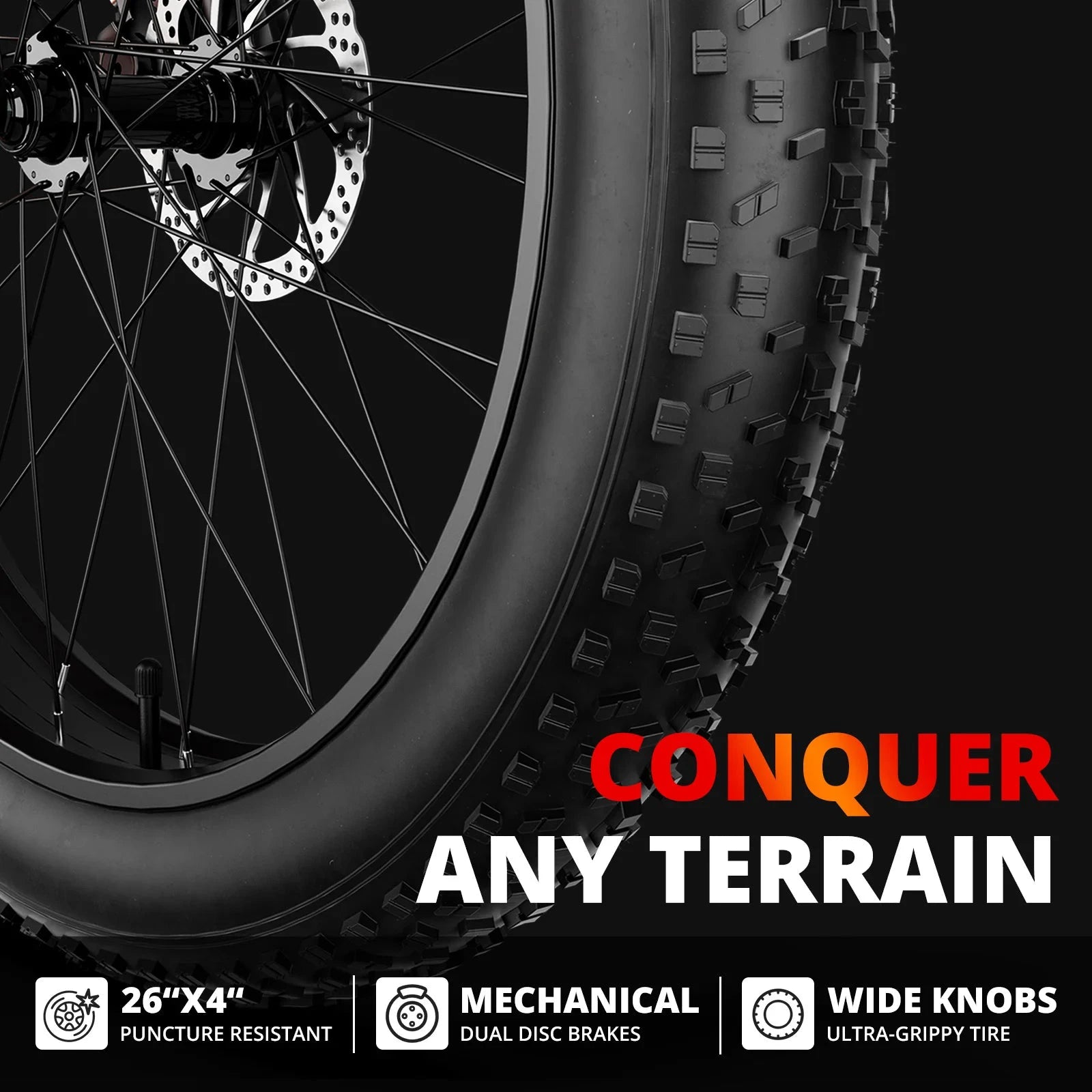 Amyet EB26 Electric Bike 1500W Peak 48V 15Ah Fat Tire Mountain by superior interior and more