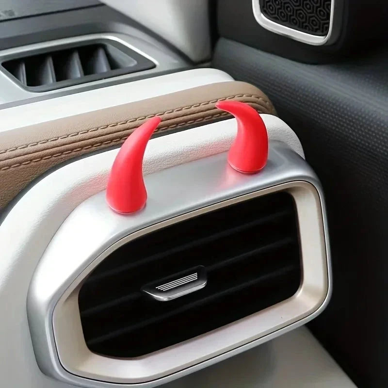 NONECN 2Pcs Car Mini Steering Wheel Devil Corner Sticker by superior interior and more