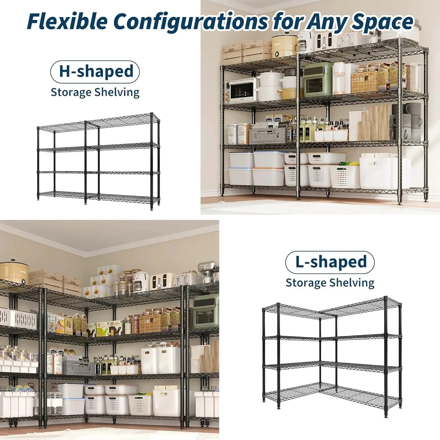 TWISTER.CK Heavy Duty 5-Tier Metal Storage Shelves For Kitchen Garage by superior interior and more