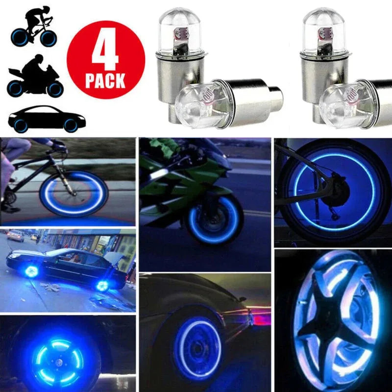 High-concerned LED Tire Valve Cap Lights For Cars Motorcycles Bicycles