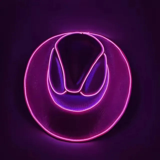LED Light Up Cowboy Cowgirl Hat For Party Dancing Fun