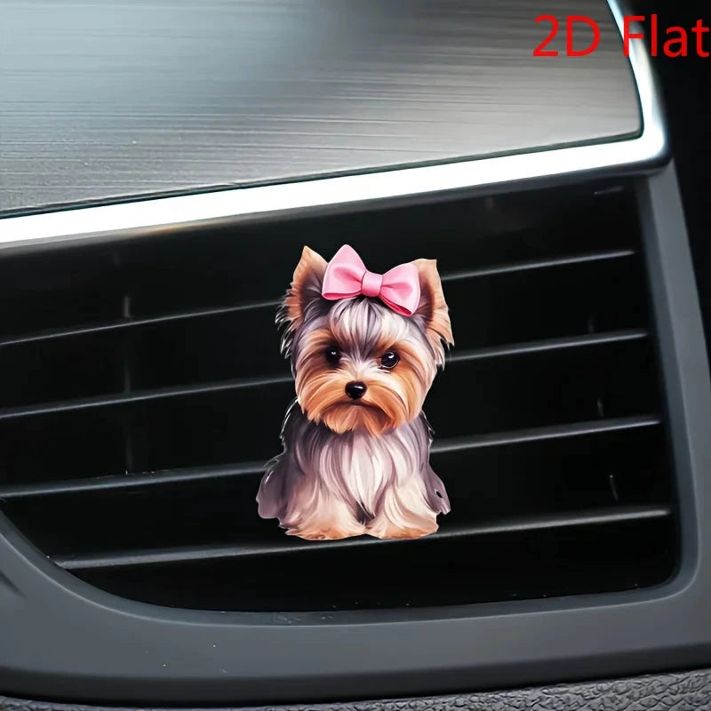 Dog Car Air Freshener With 2D Acrylic Vent Clip Dispenser by superior interior and more