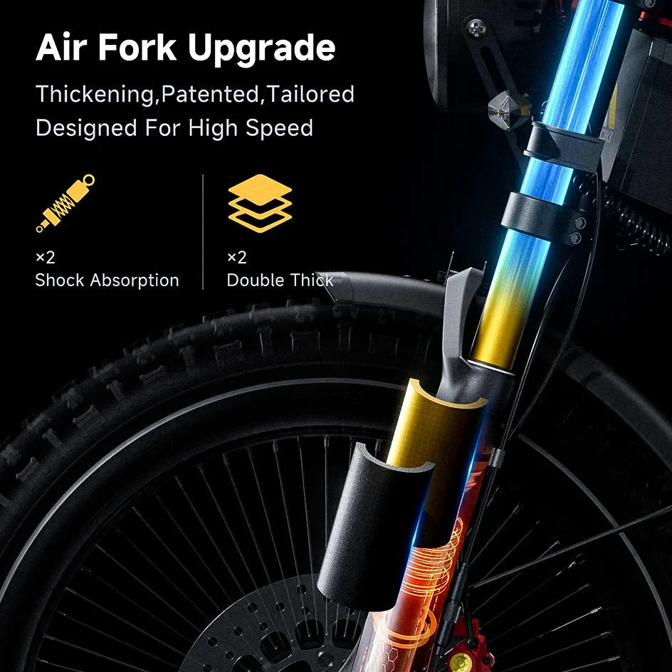 Electric Bike 6000W Peak Motor AWD Fat Tire Suspension Fork by superior interior and more