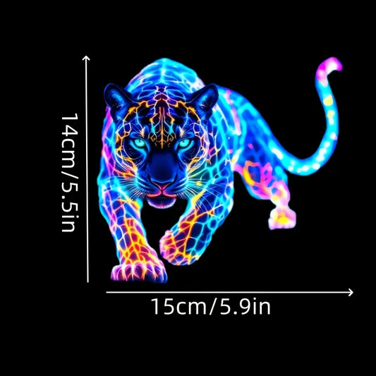 High Concerned Chemical Neon Leopard Motorcycle Sticker Decal Waterproof Vinyl