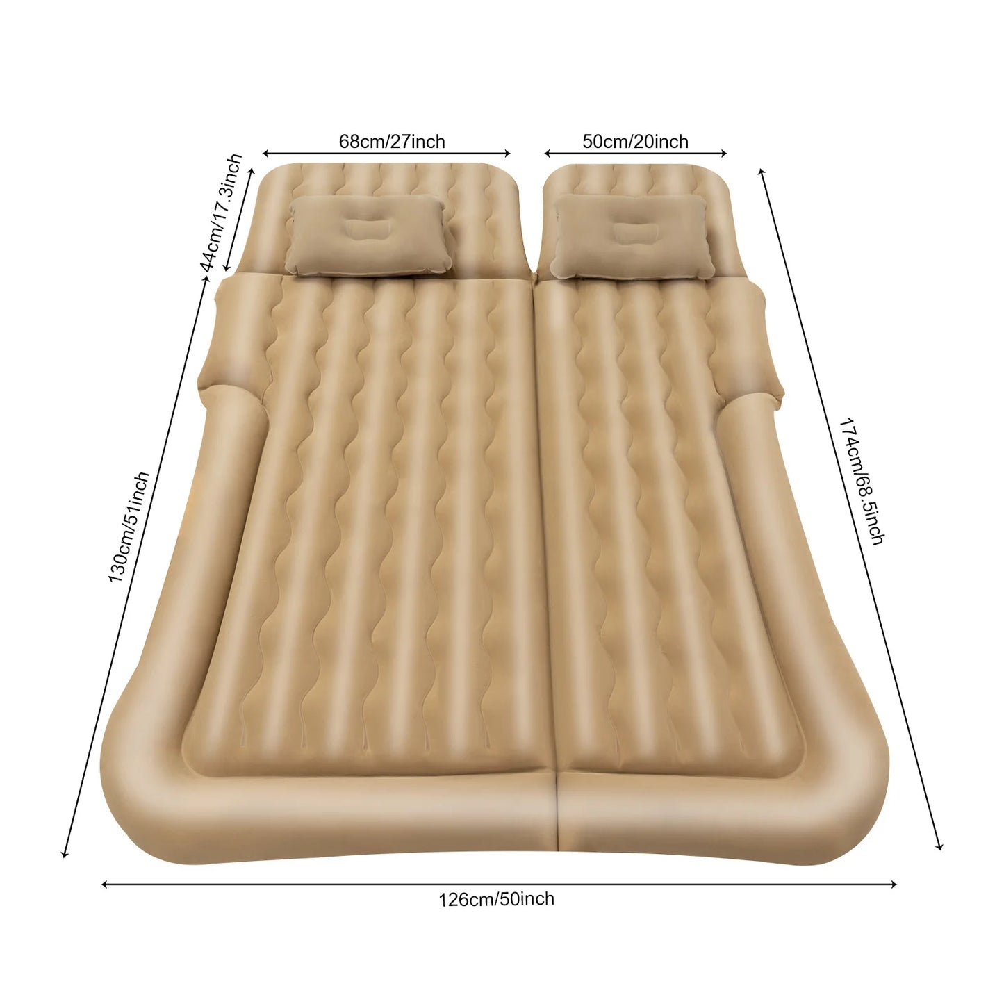 Inflatable Car Mattress For Trunk And Back Seat Travel Bed