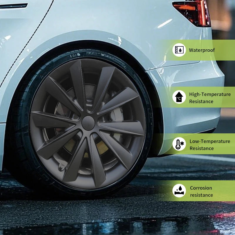 MOTENIO Arachnid Style Wheel Covers for Tesla Model 3 Hubcaps