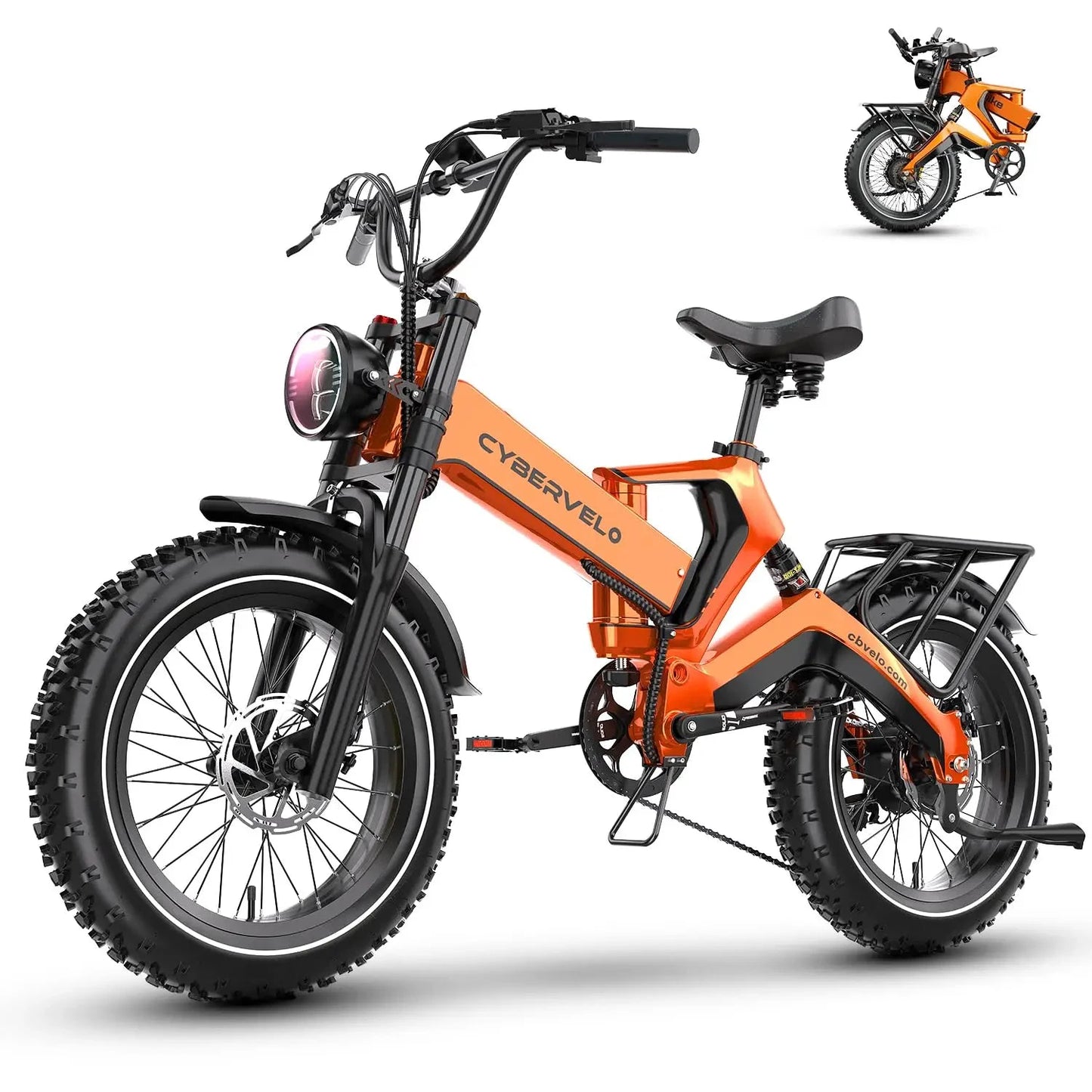 CYBERVELO EK6 Folding Electric Bike 2000W Peak 35MPH by superior interior and more