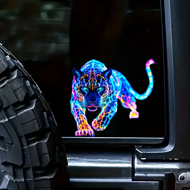 High Concerned Chemical Neon Leopard Motorcycle Sticker Decal Waterproof Vinyl
