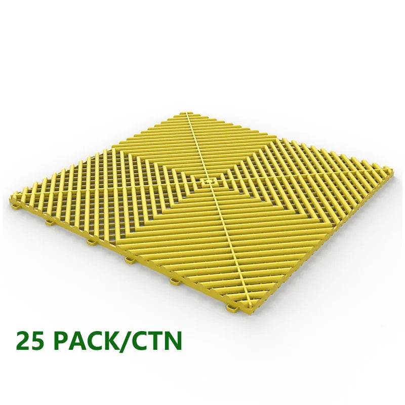 Hign-Concerned 25-Piece Garage Floor Mats Car Wash Room Tiles