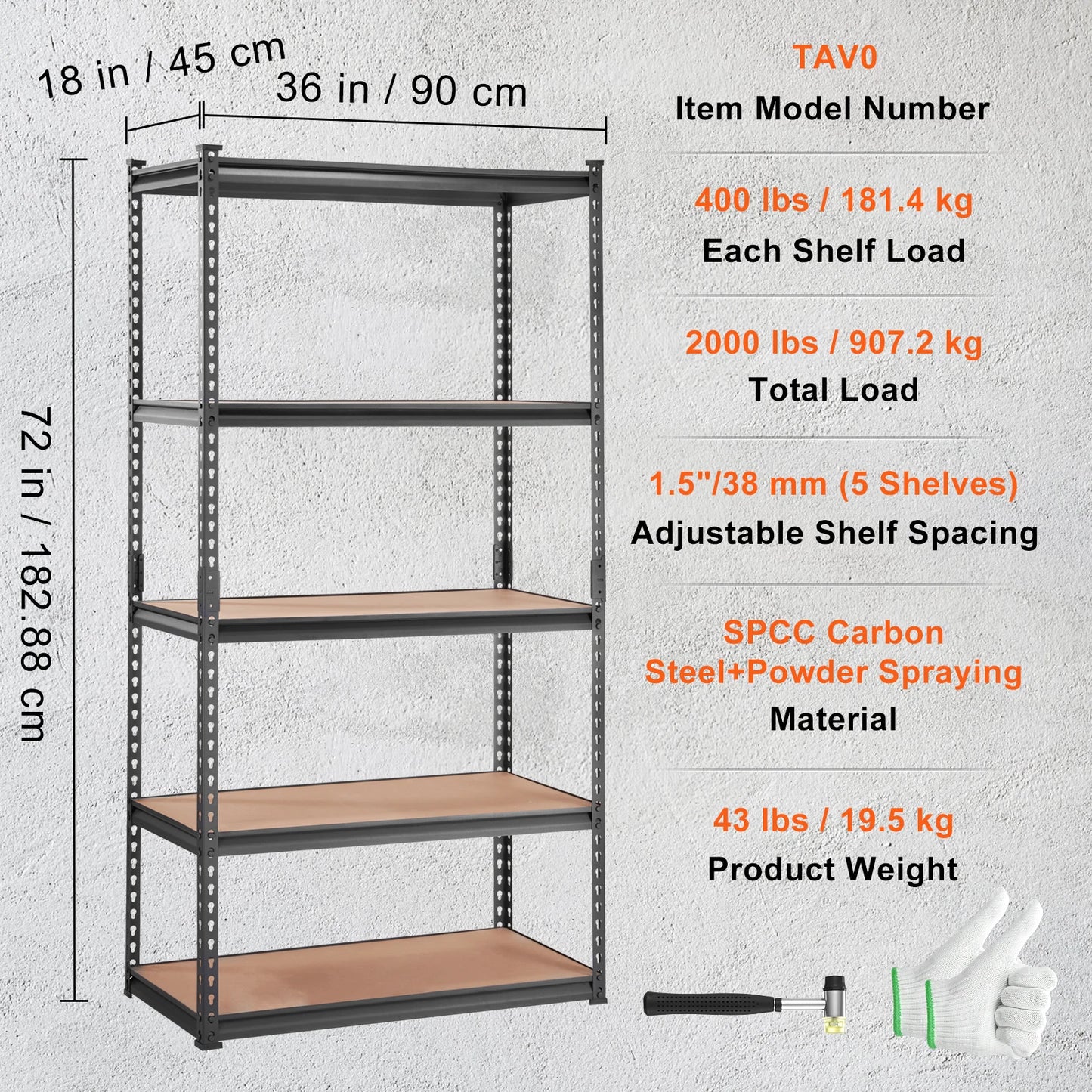 SucceBuy Heavy Duty Storage Shelving Unit Five Layer Organizer