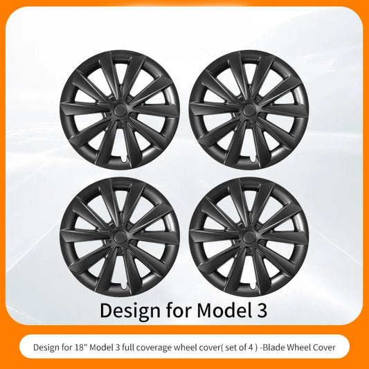 MOTENIO Arachnid Style Wheel Covers for Tesla Model 3 Hubcaps