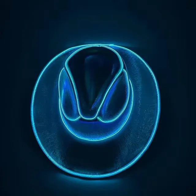 LED Light Up Cowboy Cowgirl Hat For Party Dancing Fun