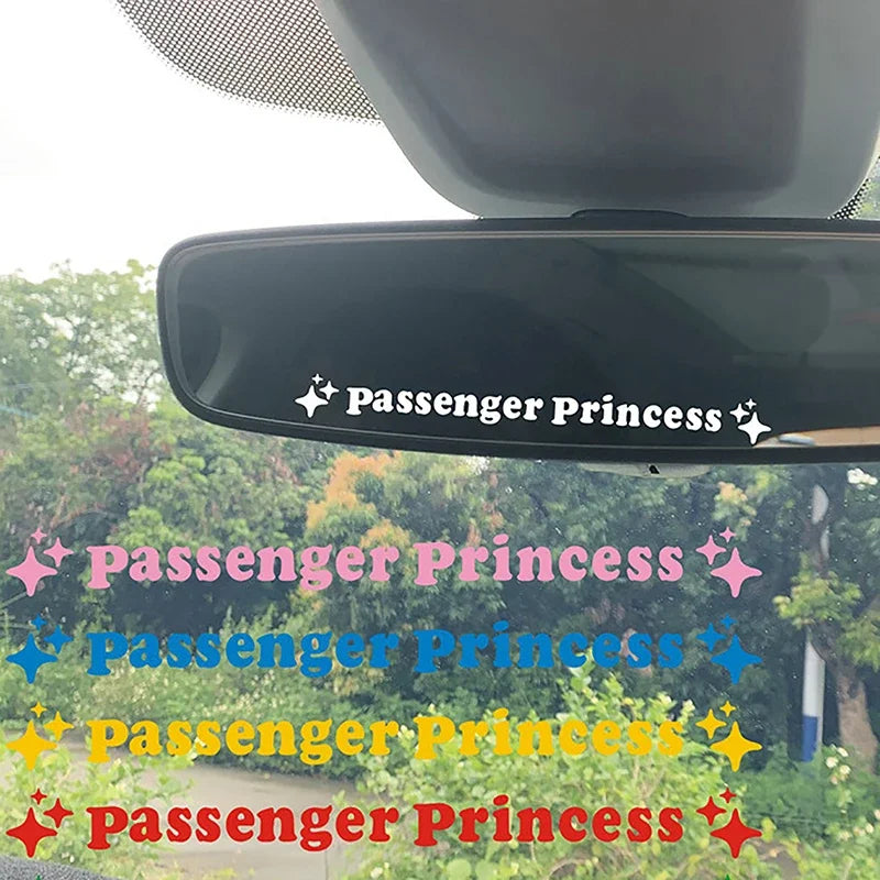 Mirror Decoration Sticker Two Piece Star Princess Rearview Mirror Vinyl Decal