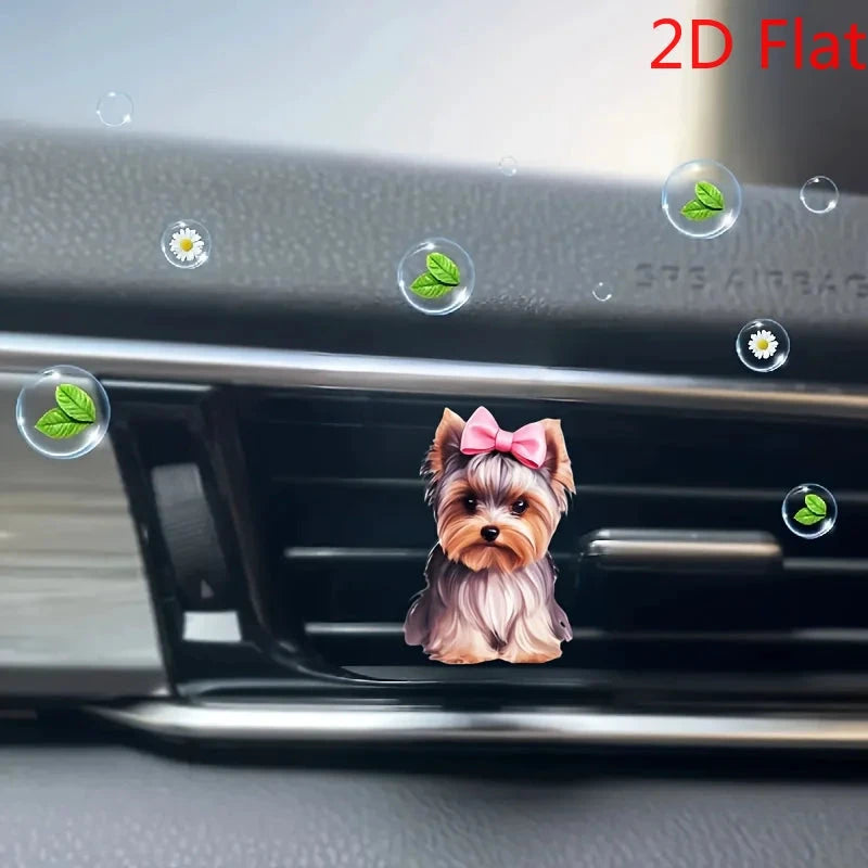 Dog Car Air Freshener With 2D Acrylic Vent Clip Dispenser by superior interior and more