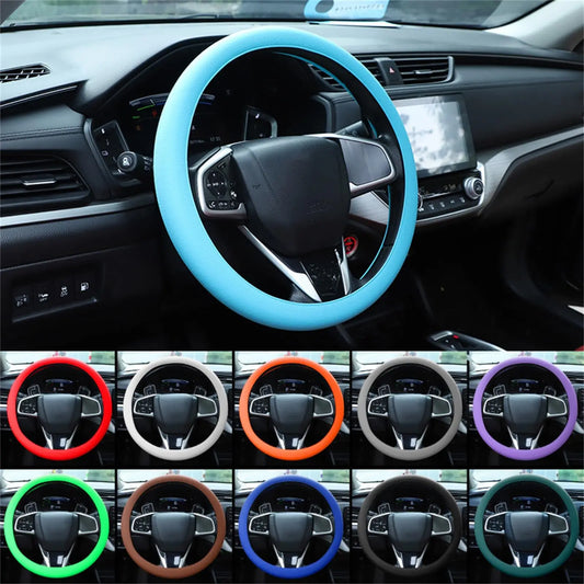 Anti-Slip Silicone Steering Wheel Cover Universal Fit