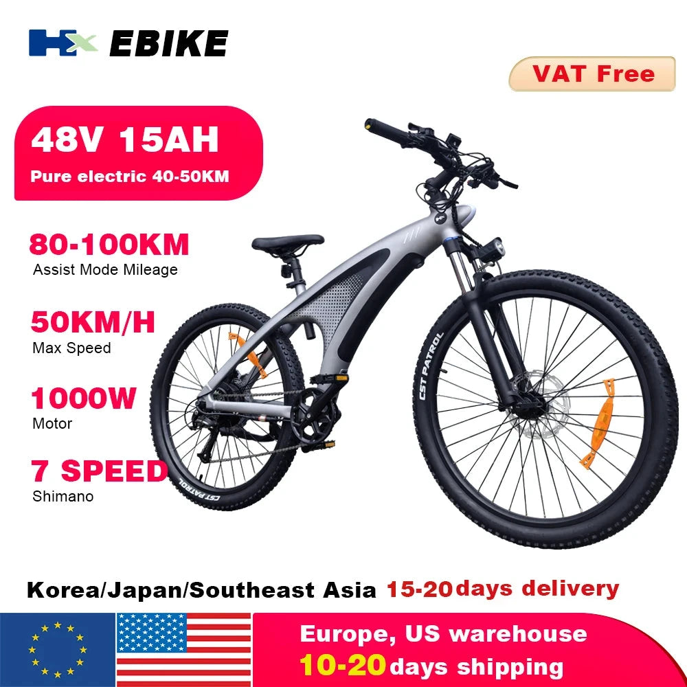 HX Q5 Electric Bike Adult Mountain City Off-Road E-Bike by superior interior and more