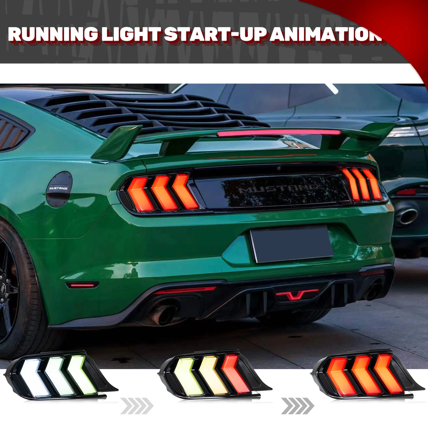 Xunder RGB Tail Lights Ford Mustang S550 Sequential Signals by superior interior and more