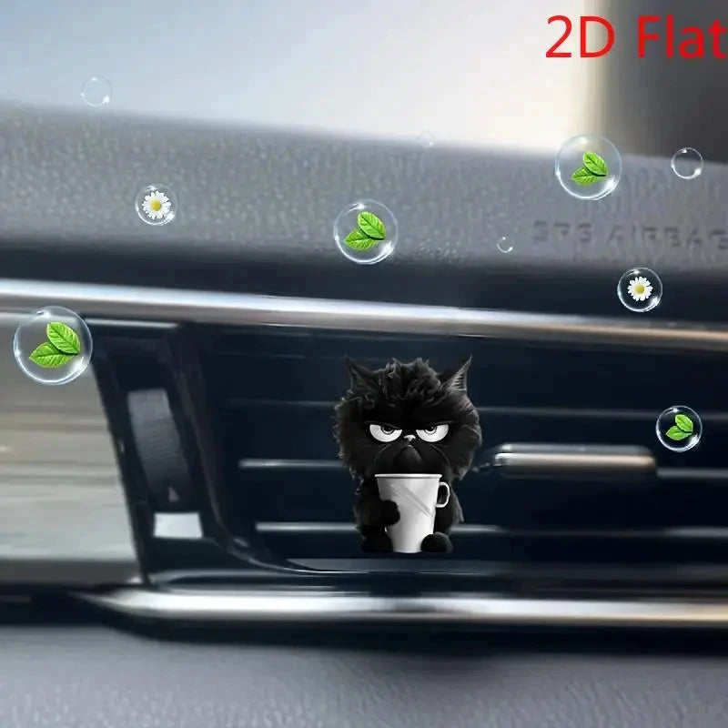 NONECN Cat Car Air Freshener 2D Acrylic Vent Clip Aromatherapy by superior interior and more